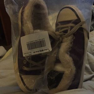 Plum 8ER*STAR plush shoes. Size 8